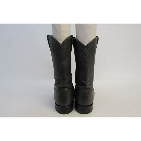JUSTIN Mens Size 7 D Gray Leather Western Cowboy Roper Boots main image 5